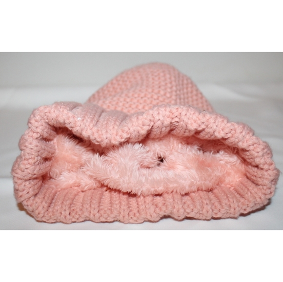 Women's Plush Knit Pom Pom Beanie Hat - Picture 4 of 15